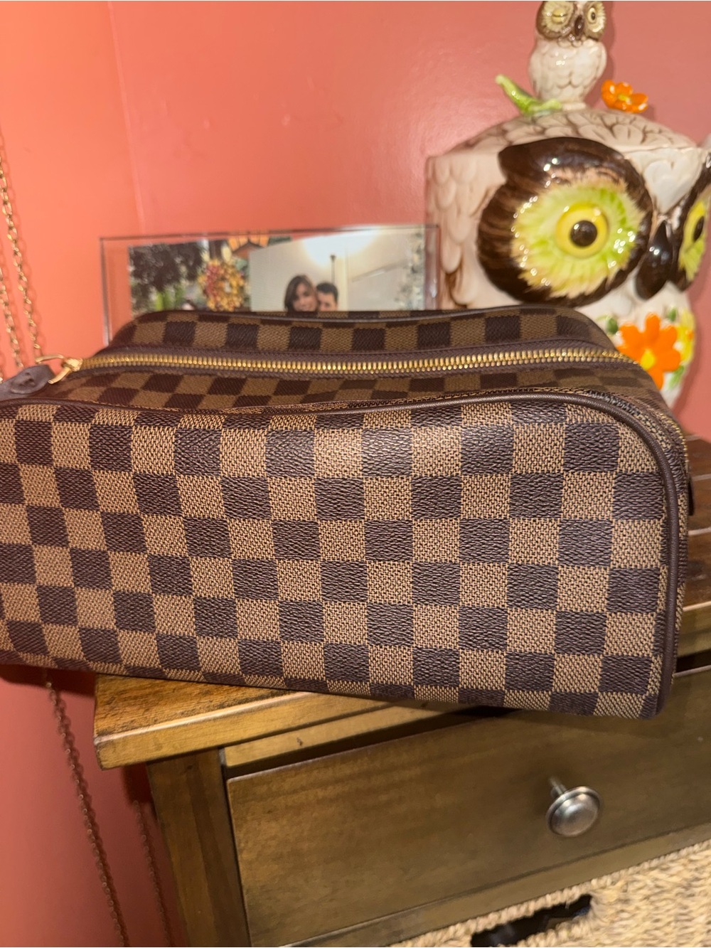 Authentic Louis Vuitton Damier Ebene Toiletry Pouch Brown - Picture 5 of 15